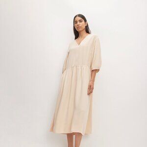 NWOT Everlane The TENCEL™ Puff-Sleeve Dress Pink (Whisper Pink) - Size M
